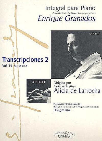 Integral para piano vol.14 Transcripciones 2para piano