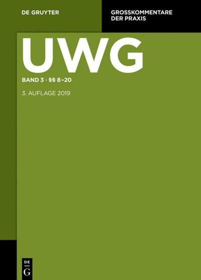 UWG 3: §§ 8-20/§ 23 GeschGehG - Register