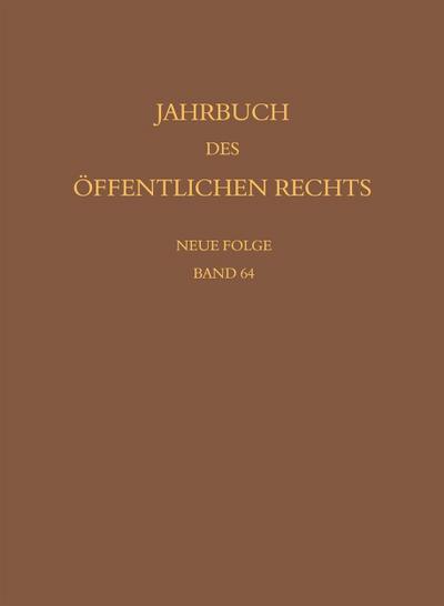 Jahrbuch des öffentlichen Rechts der Gegenwart. Neue Folge