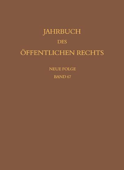 Jahrbuch des öffentlichen Rechts der Gegenwart. Neue Folge