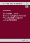 Rechtliche Fragen bei der Transplantation von Vascularized Composite Allografts (VCA)