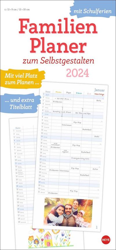 Familienplaner zum Selbstgestalten 2024