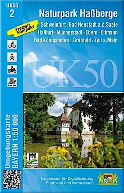 Topographische Karte Bayern Naturpark Haßberge