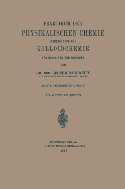 Praktikum der Physikalischen Chemie