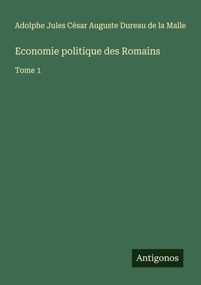 Economie politique des Romains