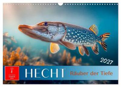 Hecht - Jäger der Tiefe (Wandkalender 2027 DIN A3 quer), CALVENDO Monatskalender
