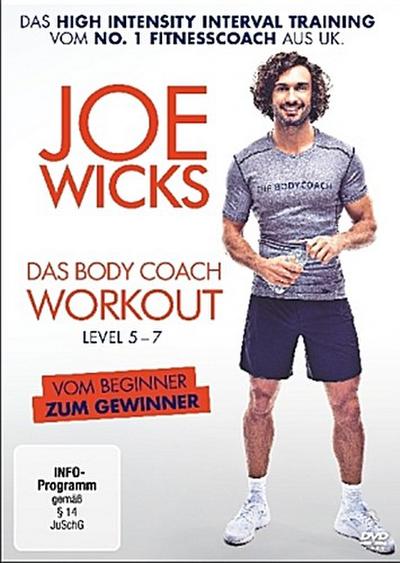 Joe Wicks - Das Body Coach Workout - Level 5-7 - (HIIT - High Intensity Interval Training), 1 DVD, 1 DVD-Video