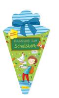 Rätselspaß zum Schulstart mit Stickern - Schultüte blau