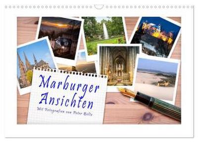 Marburger Ansichten (Wandkalender 2026 DIN A3 quer), CALVENDO Monatskalender