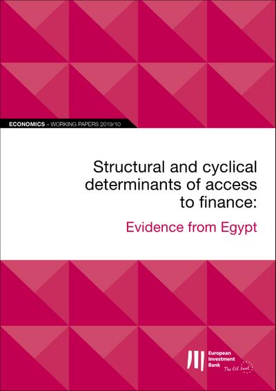 EIB Working Papers 2019/10 - Structural and cyclical determinants of access to finance