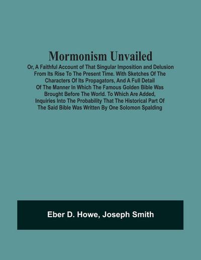 Mormonism Unvailed