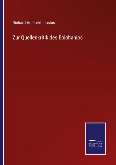 Zur Quellenkritik des Epiphanios