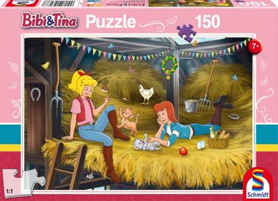 Schmidt Spiele 56188 Bibi & Tina Bibi und Tina, Auf dem Heuboden, 150 Teile Kinderpuzzle