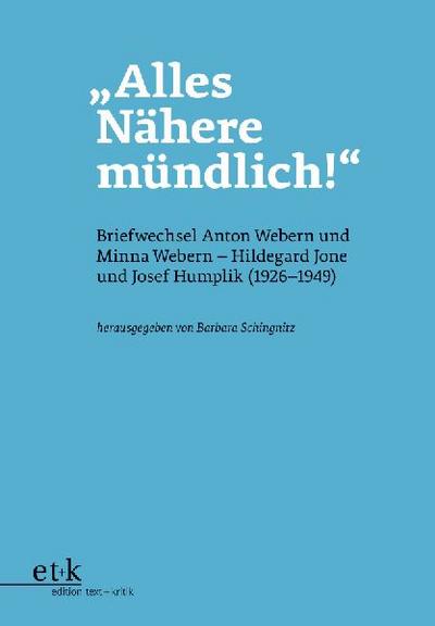 'Alles Nähere mündlich!' 