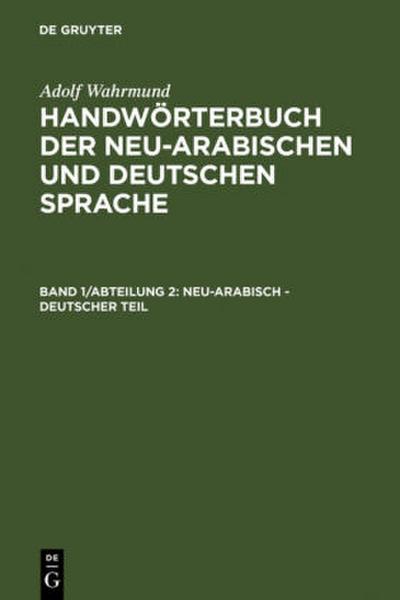 Neu-arabisch - deutscher Teil 
