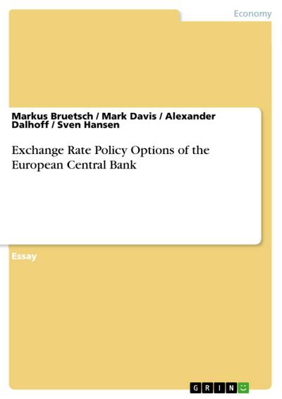 Exchange Rate Policy Options of the European Central Bank