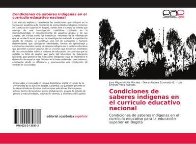 Condiciones de saberes indígenas en el currículo educativo nacional