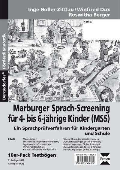 Marburger Sprach-Screening für 4- bis 6-jährige Kinder (MSS) - Testbögen