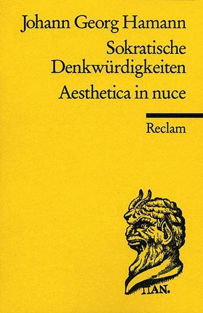 Sokratische Denkwürdigkeiten/Aesthetica in Nuce