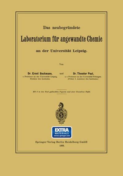 Das neubegründete Laboratorium für angewandte Chemie an der Universität Leipzig