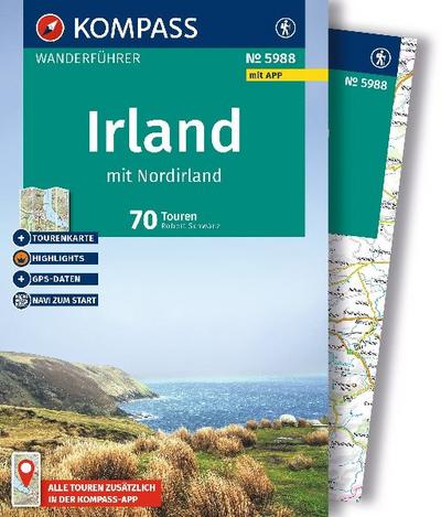 KOMPASS Wanderführer Irland mit Nordirland, 70 Touren mit Extra-Tourenkarte