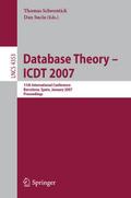 Database Theory - ICDT 2007