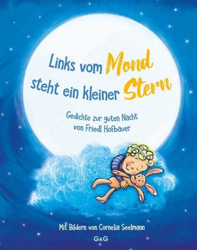 Links vom Mond steht ein kleiner Stern