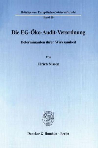 Die EG-Öko-Audit-Verordnung.