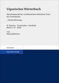 Uigurisches Wörterbuch. Sprachmaterial der vorisla