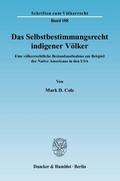 Das Selbstbestimmungsrecht indigener Völker