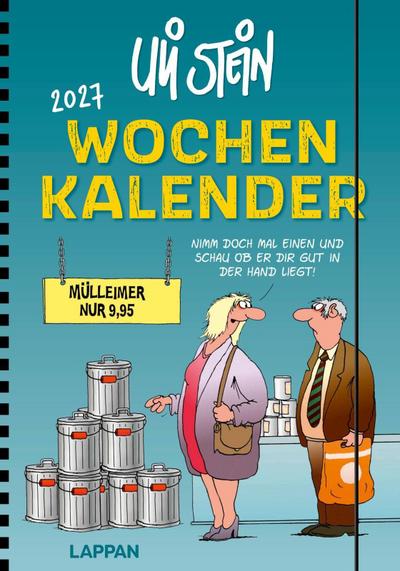 Uli Stein Wochenkalender 2027: Taschenkalender mit Spiralbindung und Gummiband