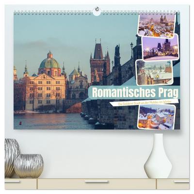 Romantisches Prag (hochwertiger Premium Wandkalender 2024 DIN A2 quer), Kunstdruck in Hochglanz