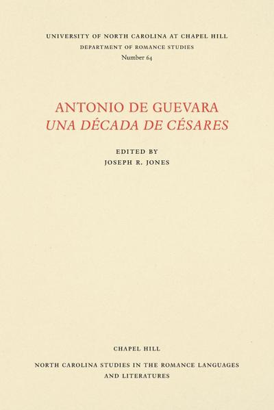 Antonio de Guevara Una Década de Césares