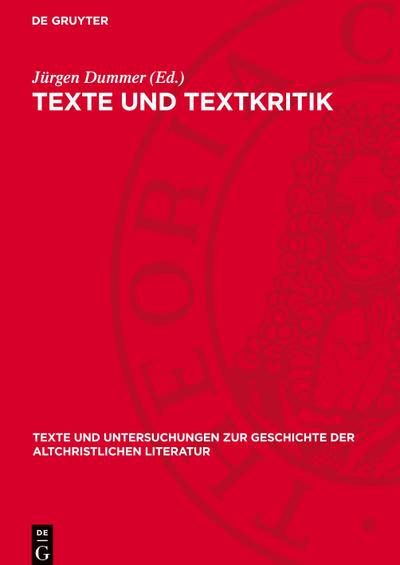 Texte und Textkritik