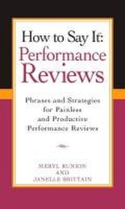 How to Say It Performance Reviews
