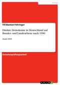 Direkte Demokratie in Deutschland auf Bundes- und 