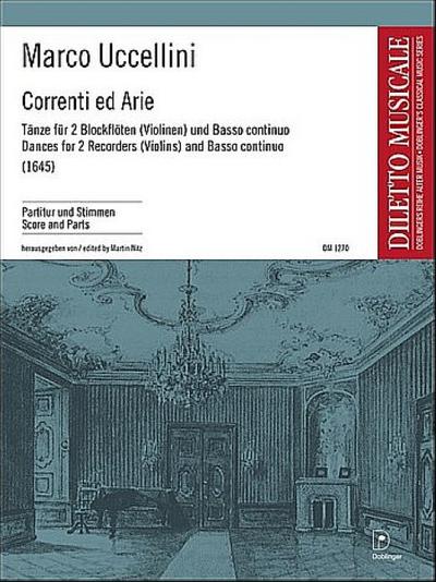 Correnti ed arie Tänze für 2 Blockflöten (Violinen) und Bc
