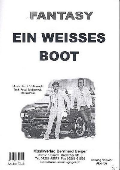 Ein weißes Boot:für Klavier (Gesang/Gitarre)