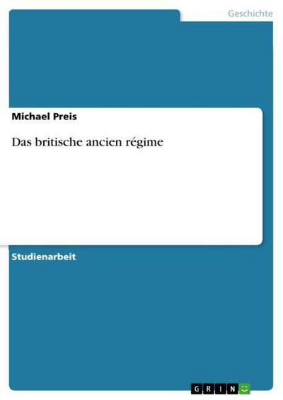 Das britische ancien regime