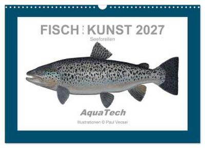 Fisch als Kunst 2027: Seeforellen (Wandkalender 2027 DIN A3 quer), CALVENDO Monatskalender
