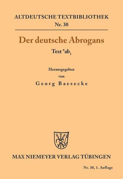 Der deutsche Abrogans