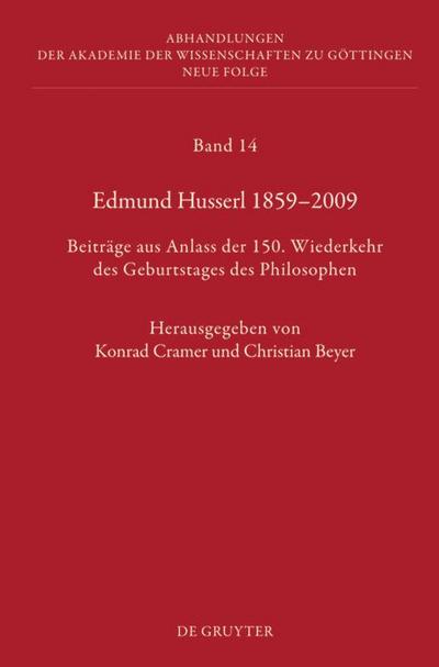 Edmund Husserl 1859-2009