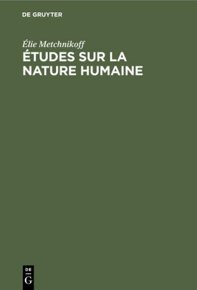 Études sur la nature humaine