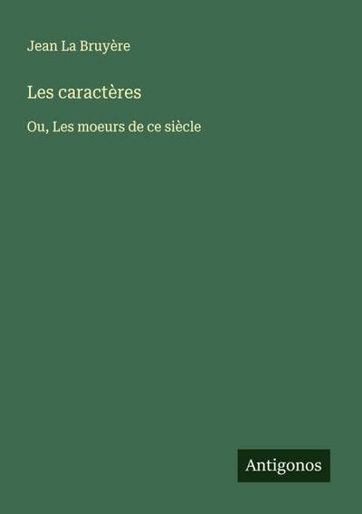 Les caractères
