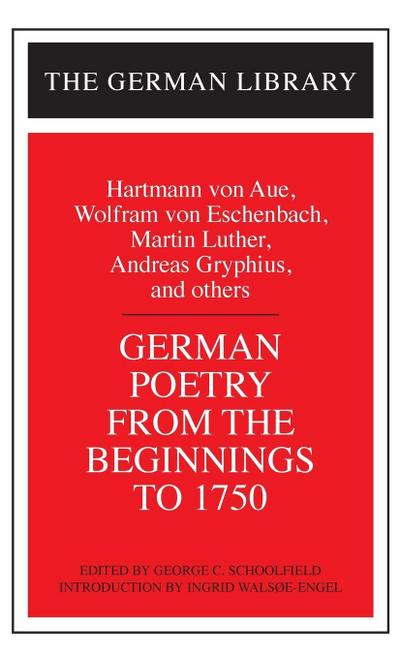 German Poetry from the Beginnings to 1750