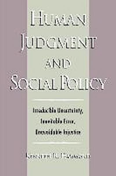 Hammond, K: Human Judgment and Social Policy