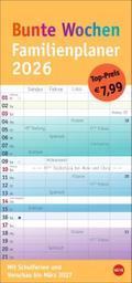 Bunte Wochen Familienplaner 2026