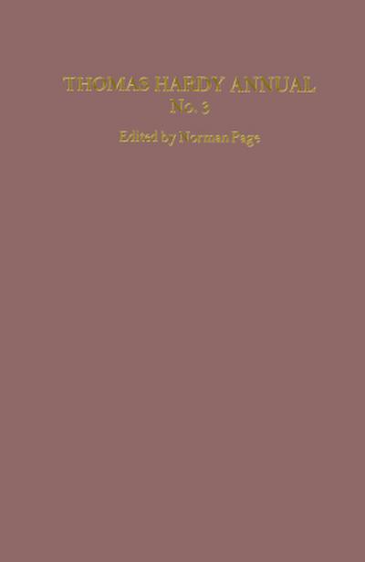 Thomas Hardy Annual No. 3