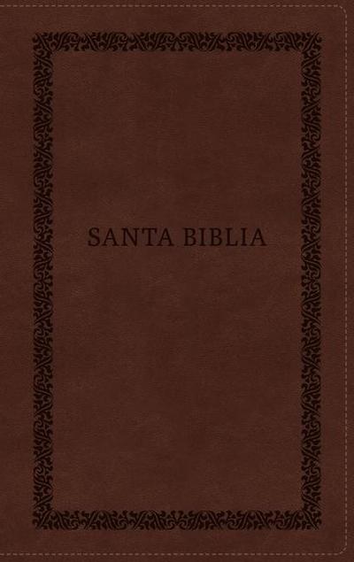 Rvr60, Santa Biblia, Tierra Santa, Letra Grande, Leathersoft, Café, Con Cierre, Palabras de Jesús En Rojo, Comfort Print