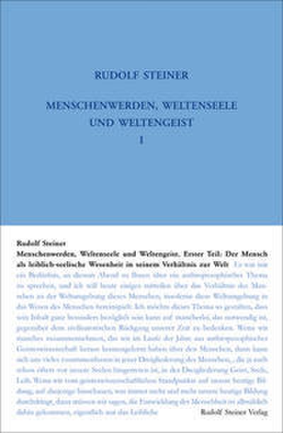 Menschenwerden, Weltenseele und Weltengeist 1